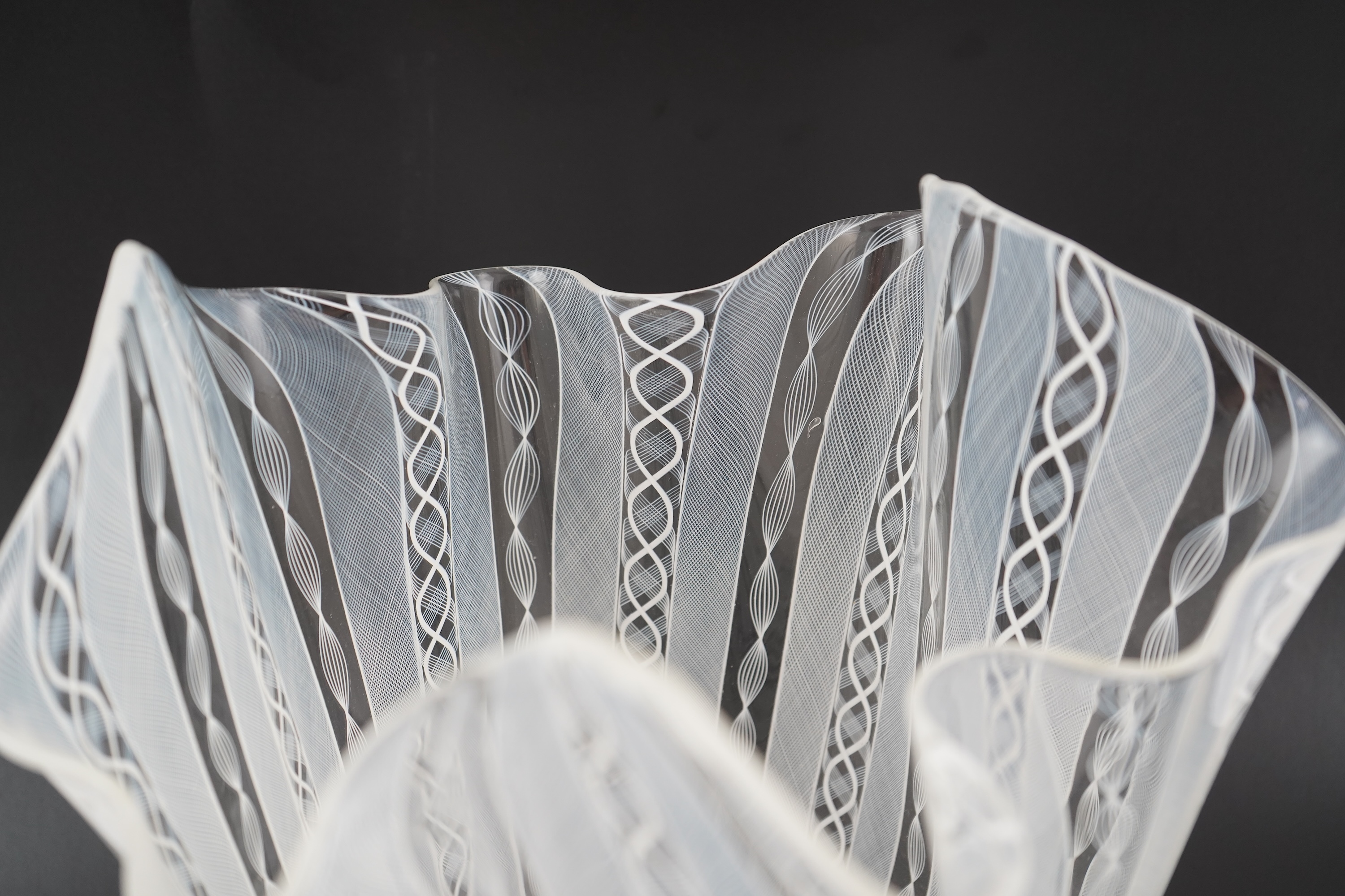 Fulvio Bianconi (Italian, 1915-1996) for Venini: A 'Fazzoletto' Murano glass handkerchief vase